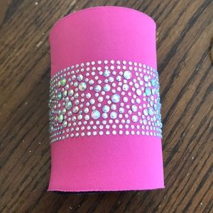 Pink Diamond Embellished Beer Koozie